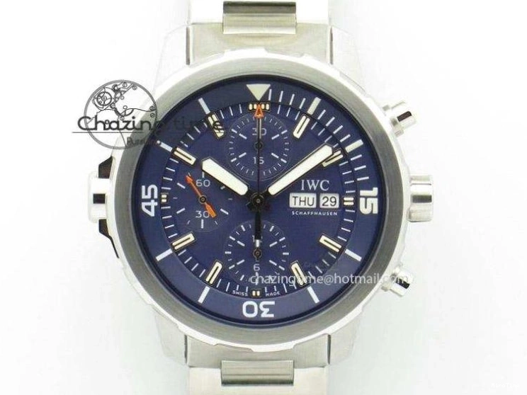 MIROTIME 0307 Portofino IW356501 SS V3 MK 1:1 Best Edition Blue Dial On SS Mesh Bracelet MIYOTA Timeless 7194